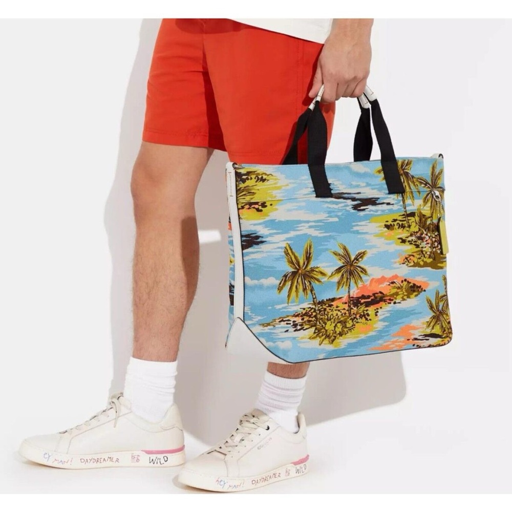 Coach Canvas Hawaiian Print Tote